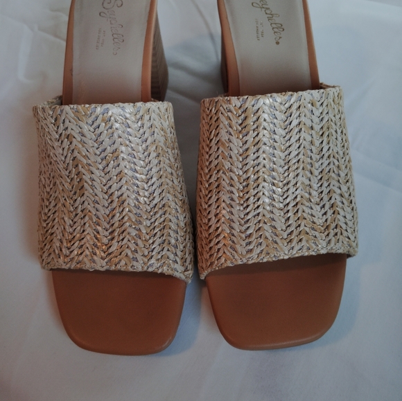 Seychelles Adapt Rafia Slide Natural Size 8M - Picture 5 of 5